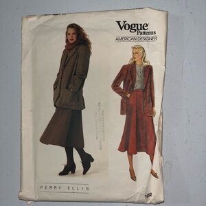 NIP Vintage Vogue Patterns Perry Ellis Skirt and Jacket Outfit